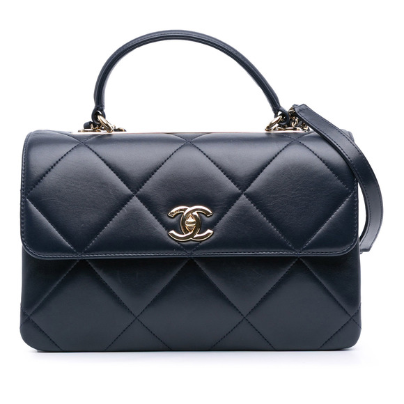 Pre-Loved Chanel Medium Lambskin Trendy CC Top Handle Bag - Picture 1 of 10